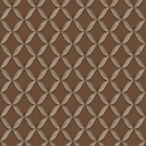 วอลเปเปอร์ลายตาข่ายสีน้ำตาล เท็กเจอร์ผ้าปัก No.FT221226