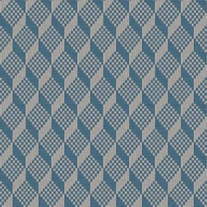 วอลเปเปอร์โมเดิร์น ลายลูกบากศ์ สีฟ้าอมเขียว No.GR322306
