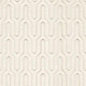 วอลเปเปอร์ลายกราฟฟิก เท็กเจอร์ผ้าปัก พื้นสีขาวครีม No.WT1804-1