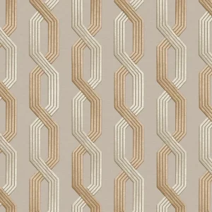 วอลเปเปอร์เท็กเจอร์ผ้า ลายเกลียวคลื่น พื้นเทาน้ำตาล No.WT1806-4