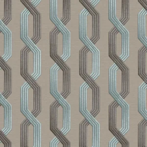 Alternative view of วอลเปเปอร์ลายเกลียวคลื่น สีเทาสลับฟ้า No.WT1806-5