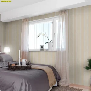 วอลเปเปอร์ลายทางสีครีม No.YS-321003