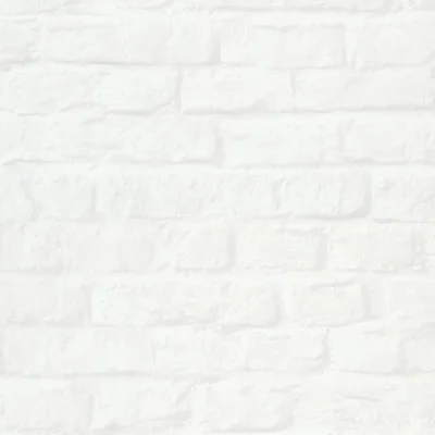 วอลเปเปอร์ลายอิฐ สีขาว No.34165
