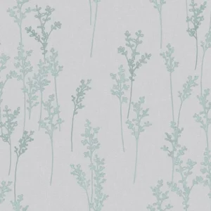 วอลเปเปอร์ลายใบไม้สีฟ้าพื้นสีเทา No.34525-3