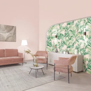 วอลเปเปอร์สีชมพูอมน้ำตาล หน้ากว้าง 1 เมตร No.34526-3