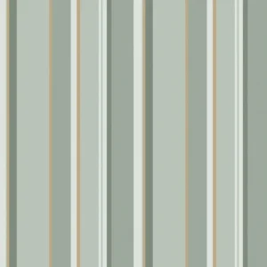 Alternative view of วอลเปเปอร์ลายทางสีเขียว No.34537-3
