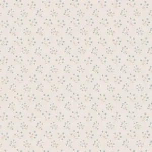 วอลเปเปอร์ลายดอกไม้มินิมอล สีฟ้า No.39074-2