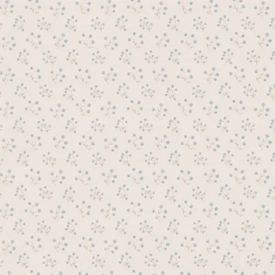วอลเปเปอร์ลายดอกไม้มินิมอล สีฟ้า No.39074-2