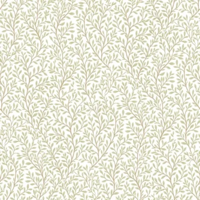 วอลเปเปอร์ลายดอกไม้ ใบไม้มินิมอลสีเขียว No.8365