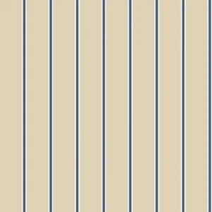 วอลเปเปอร์ลายทางเส้นสีน้ำเงินเข้ม สีขาว No.8382