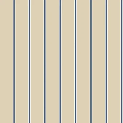 วอลเปเปอร์ลายทางเส้นสีน้ำเงินเข้ม สีขาว No.8382