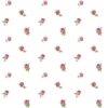 วอลเปเปอร์ลายดอกไม้เล็ก สีแดง พื้นสีขาว No.84031