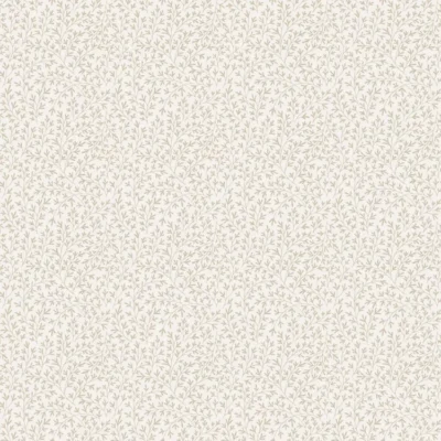 วอลเปเปอร์ลายใบไม้เล็ก สีน้ำตาล พื้นสีขาว No.84047