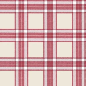 วอลเปเปอร์ลายสก๊อต สีแดงครีม No.84057
