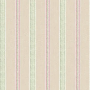 วอลเปเปอร์ลายทาง สีครีมสลับสีเขียวชมพู No.84070