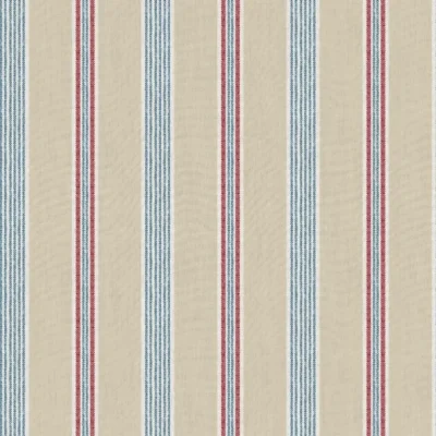 วอลเปเปอร์ลายทาง สีน้ำตาลสลับสีน้ำเงินแดง No.84071