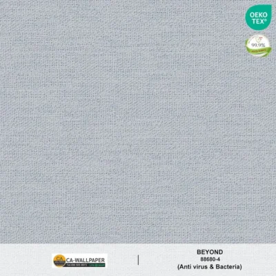 วอลเปเปอร์สีพื้นฟ้า กลิตเตอร์เงิน เท็กเจอร์ผ้าทวิต No.88680-4