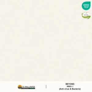 วอลเปเปอร์สีพื้นขาว กลิตเตอร์เงิน เท็กเจอร์ผ้าทวิต No.88681-1