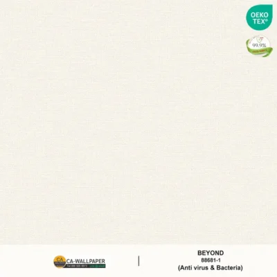 วอลเปเปอร์สีพื้นขาว กลิตเตอร์เงิน เท็กเจอร์ผ้าทวิต No.88681-1