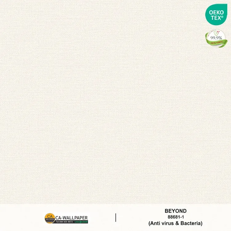 วอลเปเปอร์สีพื้นขาว กลิตเตอร์เงิน เท็กเจอร์ผ้าทวิต No.88681-1