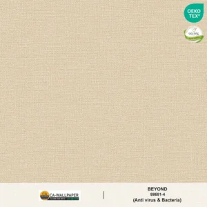 วอลเปเปอร์สีพื้นน้ำตาล มีกลิตเตอร์สีเงิน เท็กเจอร์ผ้า No.88681-4