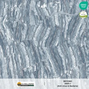 วอลเปเปอร์ลายหินอ่อน สีน้ำเงินฟ้า No.88685-3