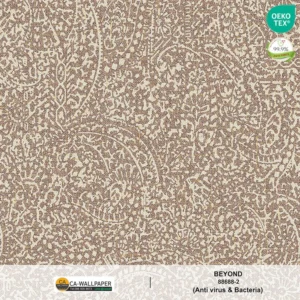 วอลเปเปอร์สไตล์คลาสสิควินเทจ เท็กเจอร์ผ้า สีแดงม่วงปนทอง No.88688-2