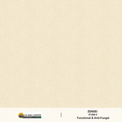 วอลเปเปอร์ลายก้างปลาสีครีมน้ำตาล โมเดิร์นมินิมอล 81404-2