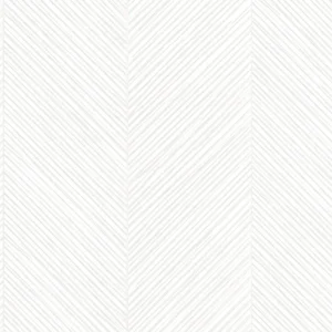 วอลเปเปอร์ลายก้างปลา สีขาวครีม No.27815-1