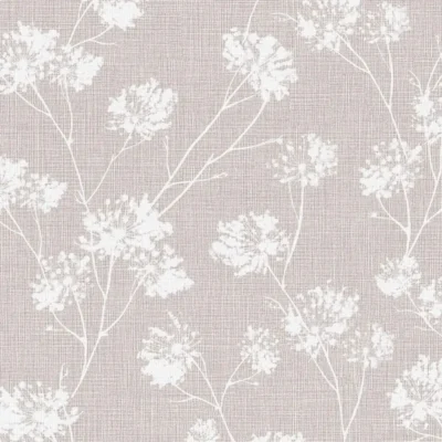 Alternative view of วอลเปเปอร์ห้องนอนลายดอกไม้สีขาว พื้นสีน้ำตาลอ่อน No.3907-2